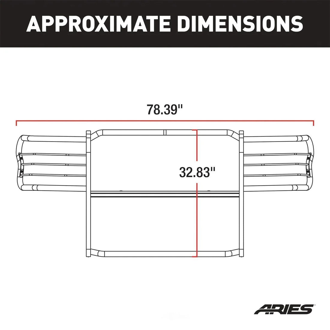 ARIES 4070 1-1/2-Inch Black Steel Grille Guard, No-Drill 4070 fits GMC Sierra 1500 - Installation View