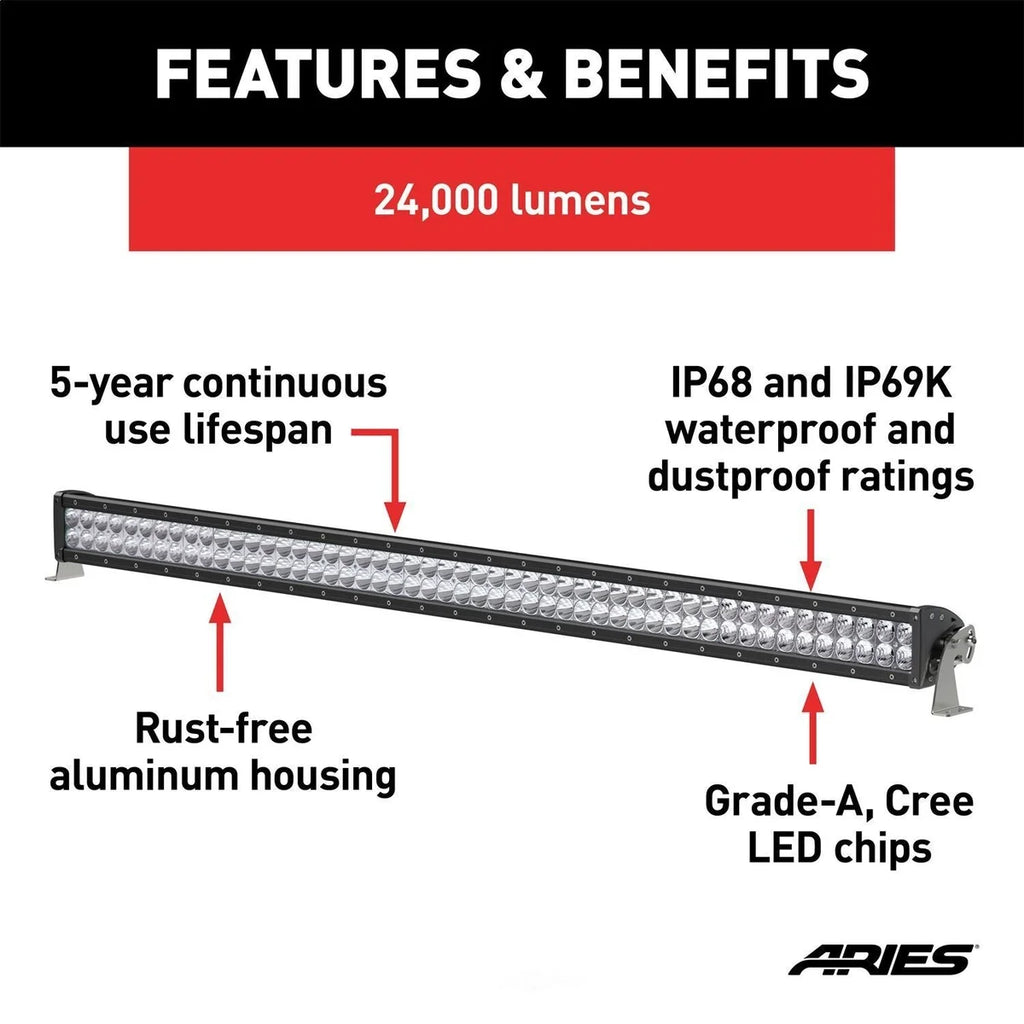 ARIES 50" Double-Row LED Light Bar (24,000 Lumens) 1501278 - Back View