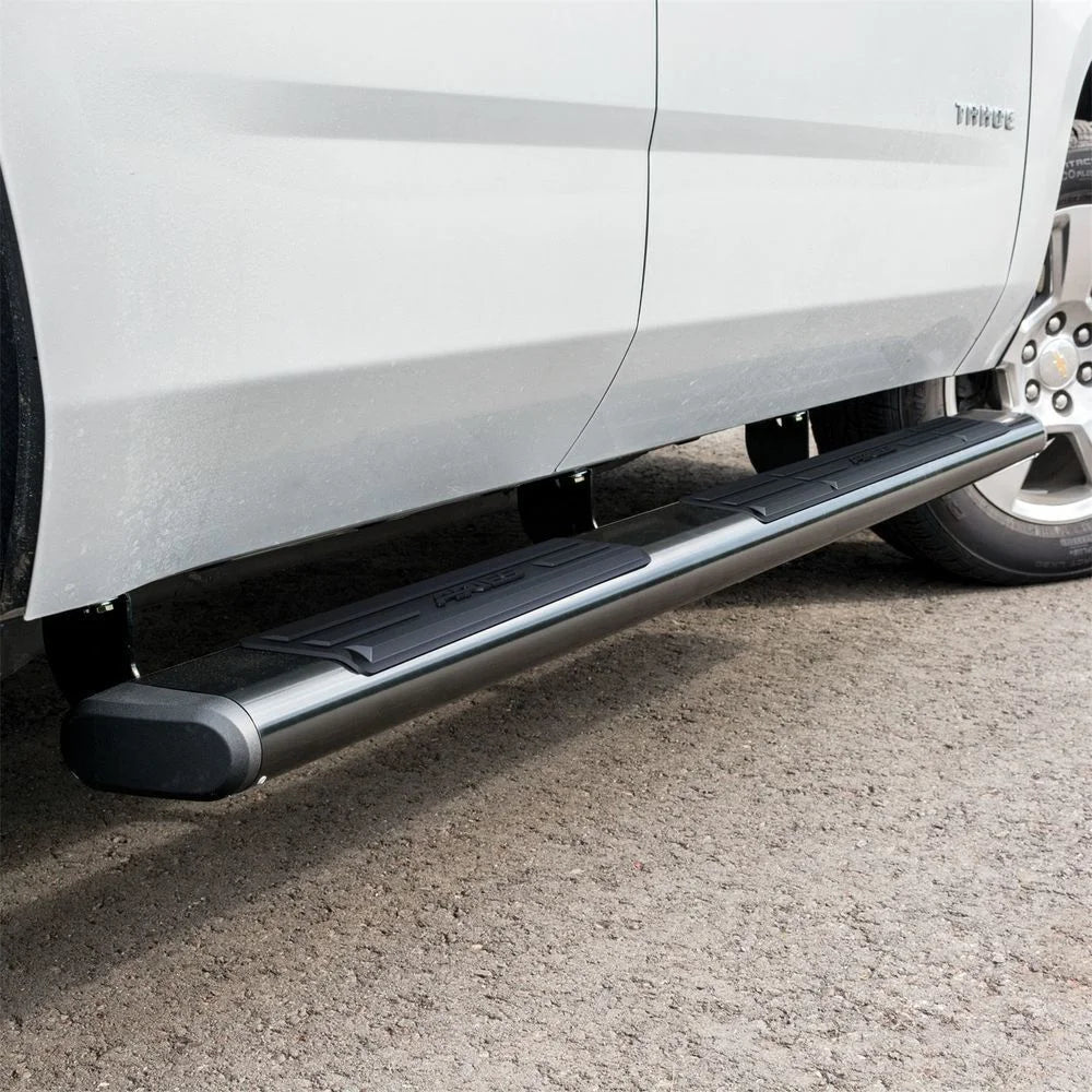 ARIES 6" x 75" Black Aluminum Oval Side Bars 4445002 fits Silverado / Tahoe / Sierra / Yukon - Additional View 9
