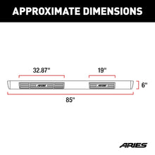 Load image into Gallery viewer, ARIES 6" x 85" Black Aluminum Oval Side Bars (No Brackets) B2885 fits 2003-2009 Dodge Ram 1500 LARAMIE / 2002 Dodge Ram 15...