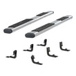 Load image into Gallery viewer, ARIES 6" x 85" Polished Stainless Oval Side Bars 4444044 fits Dodge Ram 1500 / Ram 2500 / Ram 3500 - Side View