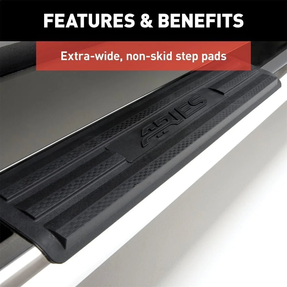 ARIES 6" x 85" Polished Stainless Oval Side Bars 4444044 fits Dodge Ram 1500 / Ram 2500 / Ram 3500 - Additional View 6