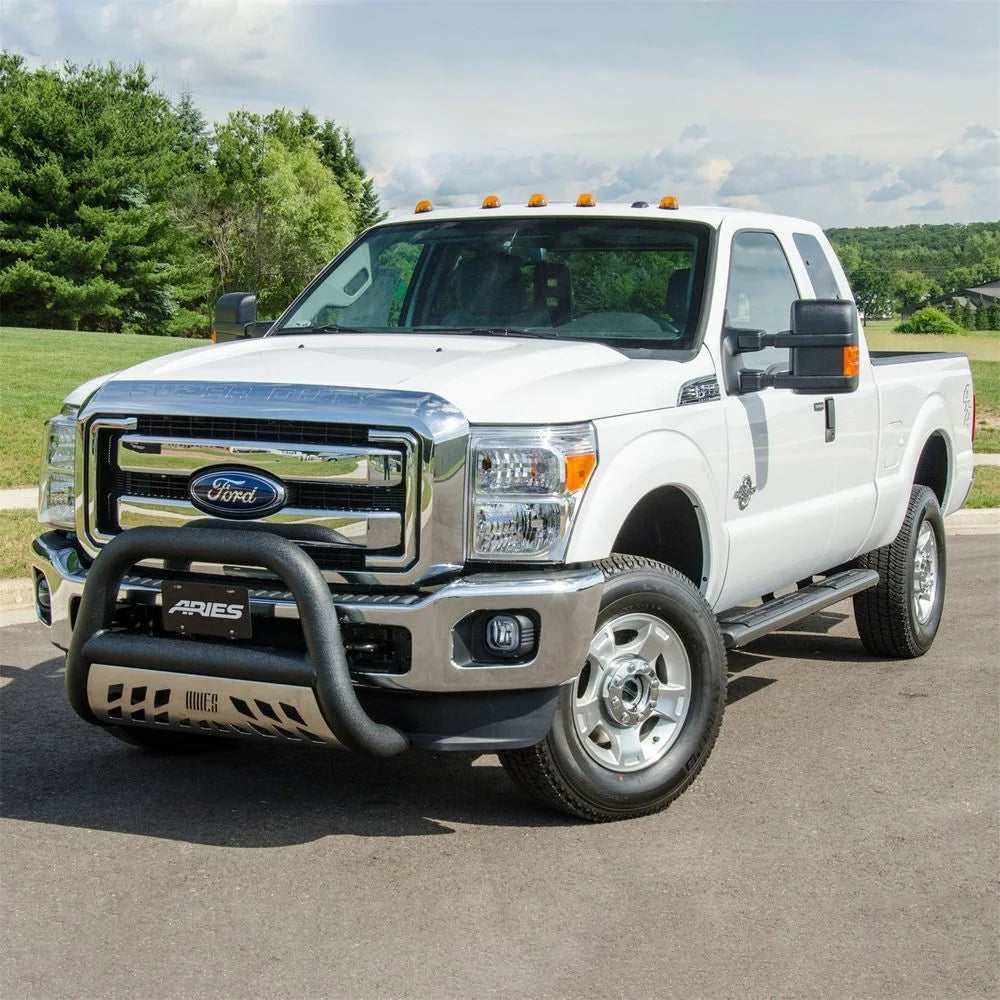 ARIES 6" x 91" Black Aluminum Oval Side Bars 4445026 fits 1999-2016 Ford F-250 / F-250 Super Duty / F-350 Super Duty / F-4...