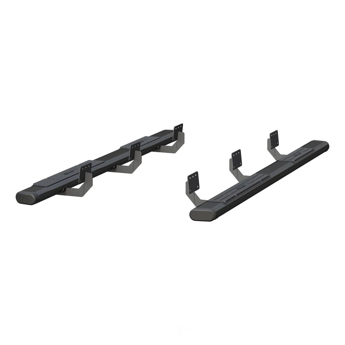 ARIES 6" x 91" Black Aluminum Oval Side Bars 4445047 fits Ram 1500 CREW CAB - Side View
