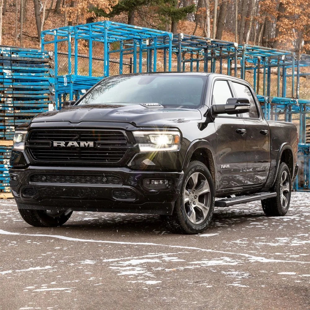 ARIES 6" x 91" Black Aluminum Oval Side Bars 4445047 fits Ram 1500 CREW CAB - Additional View 8