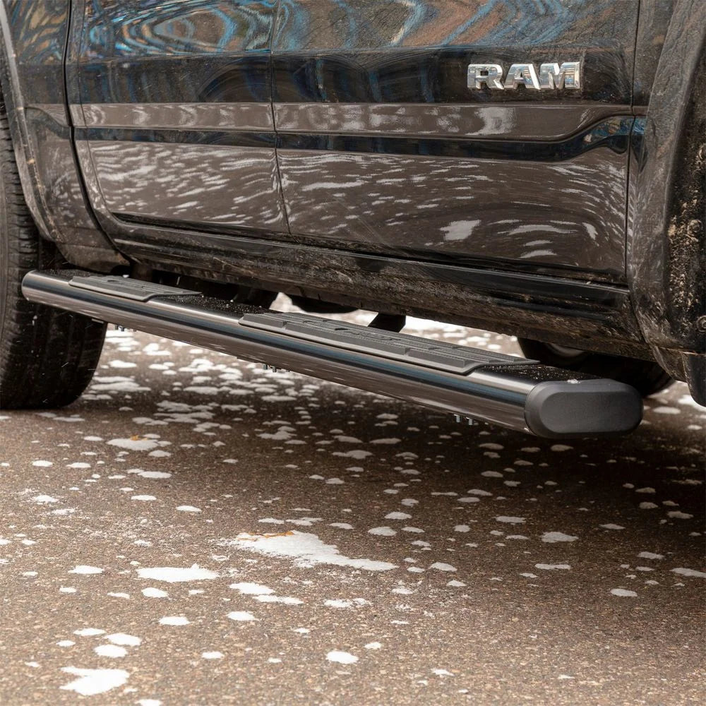 ARIES 6" x 91" Black Aluminum Oval Side Bars 4445047 fits Ram 1500 CREW CAB - Additional View 9