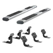 Load image into Gallery viewer, ARIES 6" x 91" Polished Stainless Oval Side Bars 4444027 fits Ford F-Series - Side View