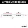 Load image into Gallery viewer, ARIES 6" x 91" Polished Stainless Oval Side Bars 4444027 fits Ford F-Series - Back View