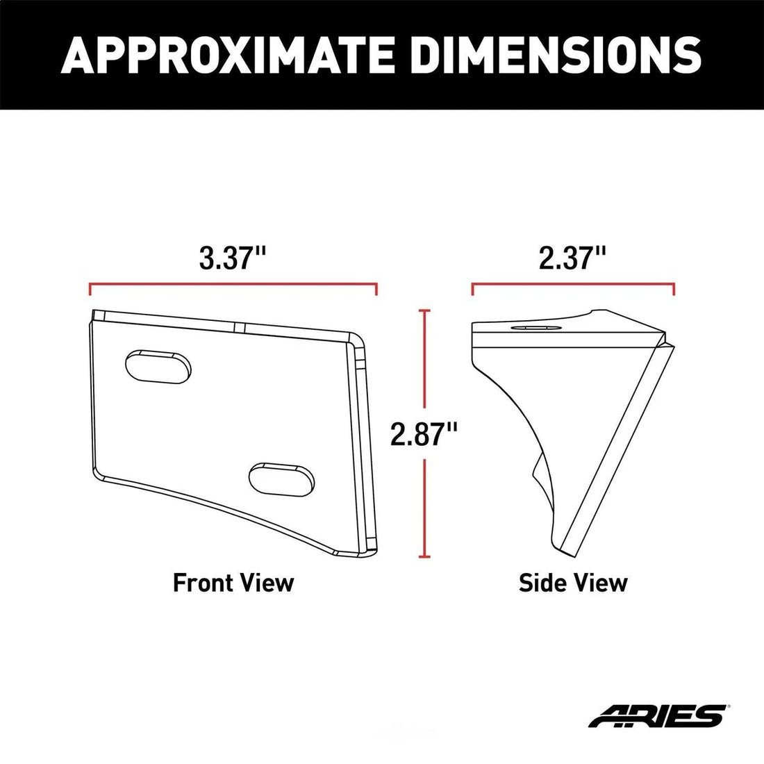 ARIES AR15800 Windshield Light Brackets, LEDs Sold Separately AR15800 fits 2007-2017 Jeep Wrangler JK - Additional View 5