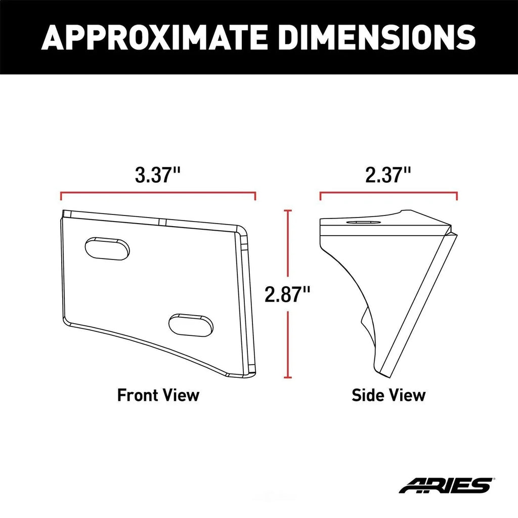 ARIES AR15800 Windshield Light Brackets, LEDs Sold Separately AR15800 fits 2007-2017 Jeep Wrangler JK - Additional View 5