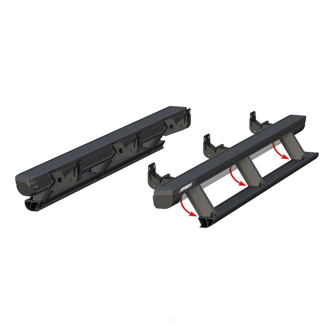 ARIES ActionTrac 83.6" Powered Running Boards 3047912 fits Ram 1500 / Ram CREW - Side View