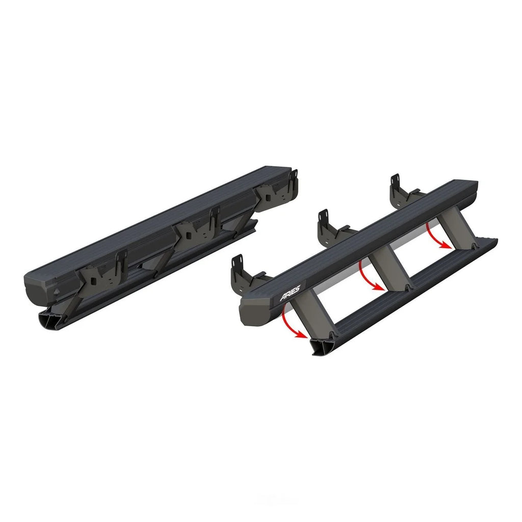 ARIES ActionTrac 83.6" Powered Running Boards 3047912 fits Ram 1500 / Ram CREW - Side View