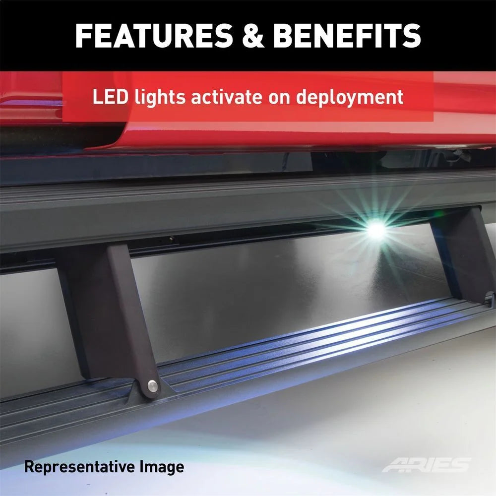 ARIES ActionTrac 83.6" Powered Running Boards 3047912 fits Ram 1500 / Ram CREW - Additional View 12