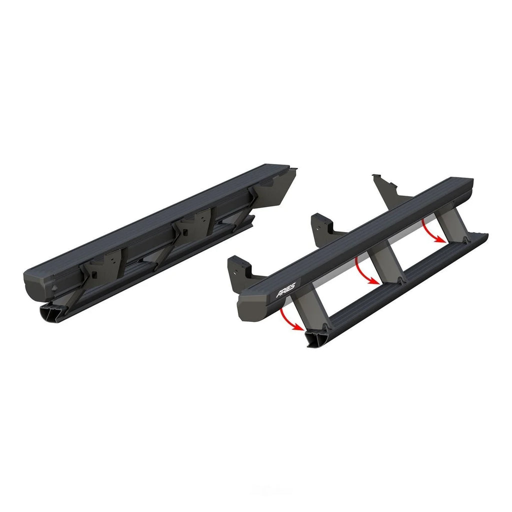 ARIES ActionTrac 83.6" Powered Running Boards 3047952 fits Toyota Tundra - Side View