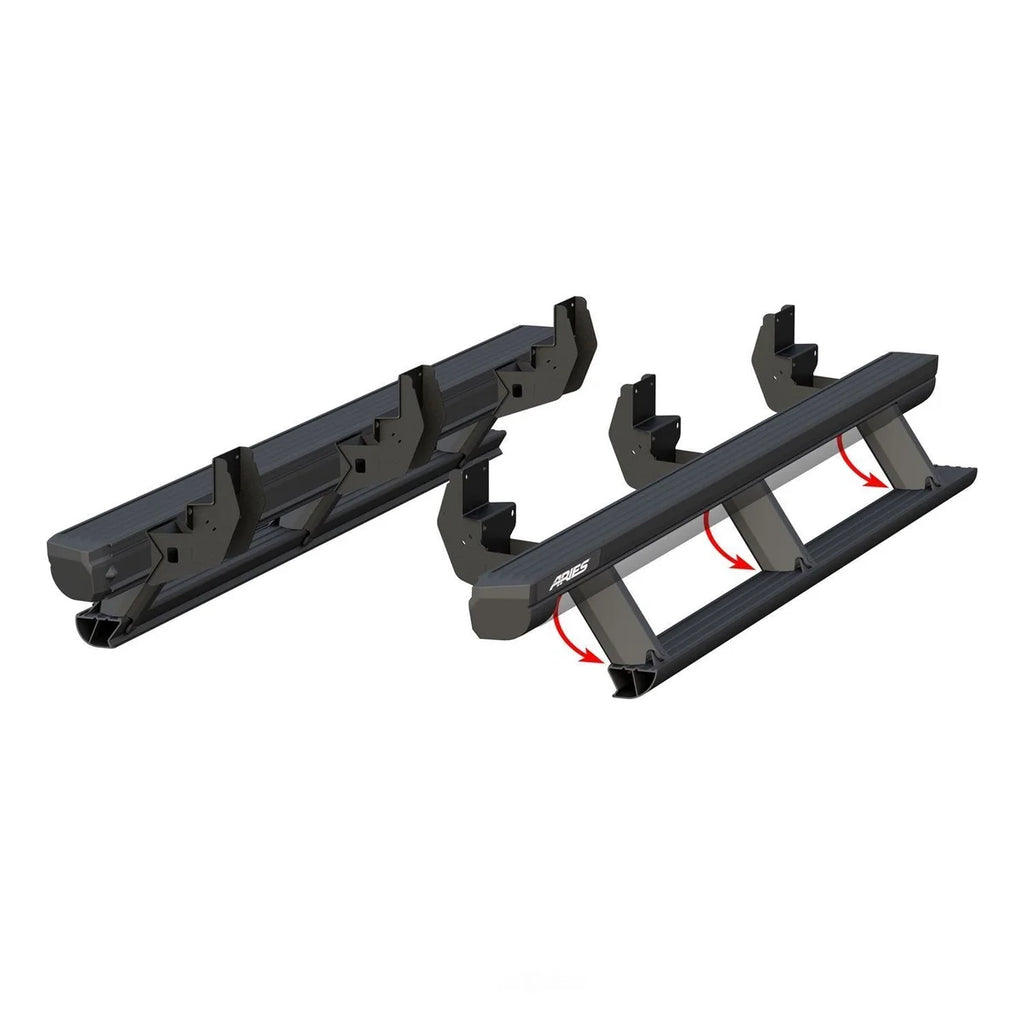 ARIES ActionTrac 87.6" Powered Running Boards 3048321 fits Ford F-Series - Back View