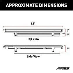 ARIES ActionTrac 87.6" Powered Running Boards Crew Cab 3048315 fits Chevrolet Silverado / GMC Sierra - Main Product View