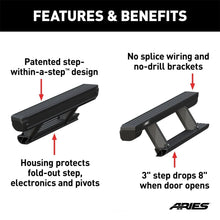 Load image into Gallery viewer, ARIES ActionTrac 87.6" Powered Running Boards Crew Cab 3048315 fits Chevrolet Silverado / GMC Sierra - Additional View 5