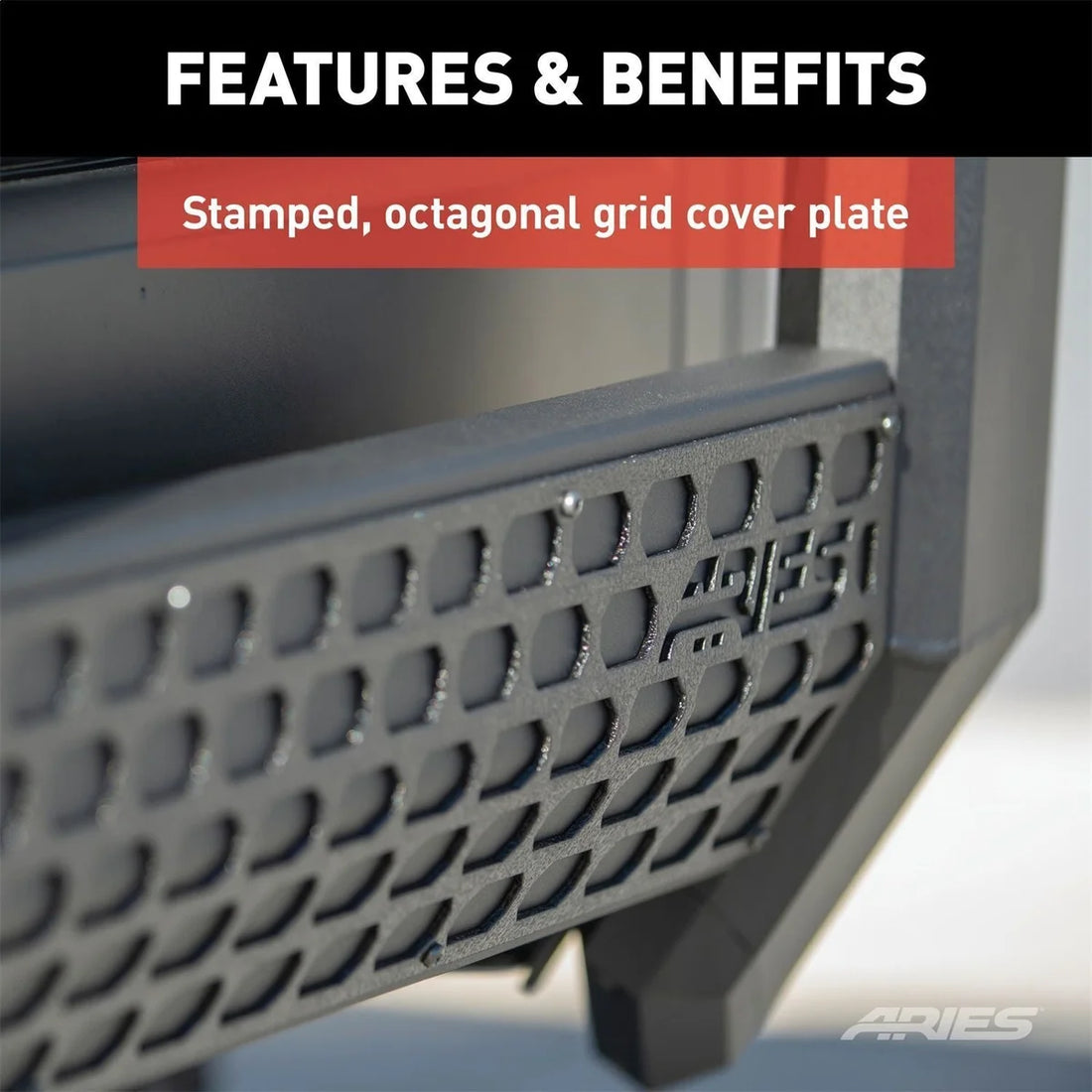 ARIES AdvantEDGE 5-1/2" Black Aluminum Bull Bar 2165001 fits Dodge Ram / Ram 2500 / Ram 3500 - Additional View 8