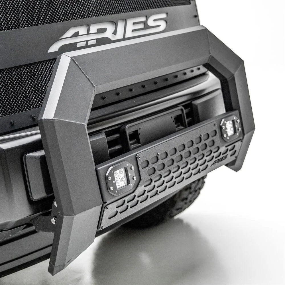 ARIES AdvantEDGE 5-1/2" Black Aluminum Bull Bar with Lights 2163102 fits 2011-2016 Ford F-250 Super Duty / 2011-2016 Ford ...