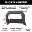 Load image into Gallery viewer, ARIES AdvantEDGE 5-1/2" Black Aluminum Bull Bar with Lights 2163102 fits 2011-2016 Ford F-250 Super Duty / 2011-2016 Ford ...
