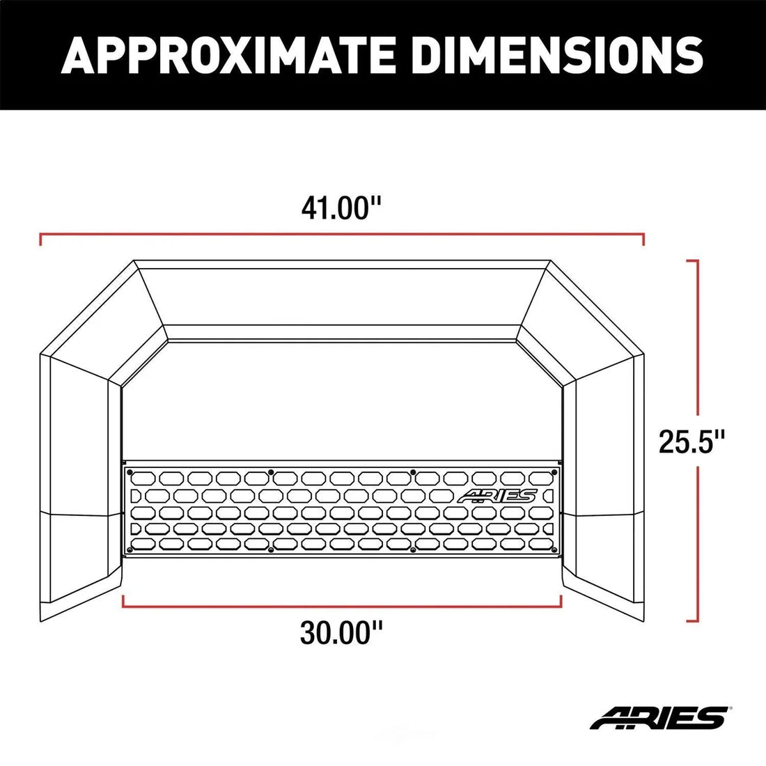 ARIES AdvantEDGE 5-1/2" Chrome Aluminum Bull Bar 2153002 fits 2011-2016 Ford F-250 Super Duty / 2011-2016 Ford F-350 Super...