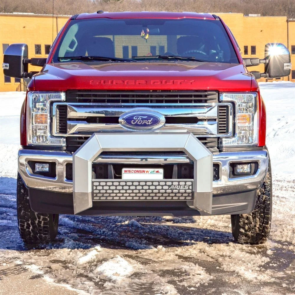ARIES AdvantEDGE 5-1/2" Chrome Aluminum Bull Bar 2153003 fits Ford F250 / F350 / F450 / F550 - Additional View 12