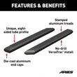 Load image into Gallery viewer, ARIES AdvantEDGE 5-1/2" x 75" Black Aluminum Side Bars (No Brackets) 2055975 fits 2009-2010 Dodge Ram 1500 LARAMIE / 2004-...