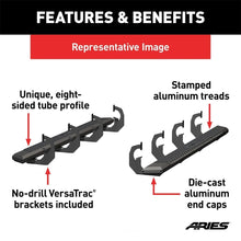 Load image into Gallery viewer, ARIES AdvantEDGE 5-1/2" x 75" Black Aluminum Side Bars 2556053 fits Dodge DURANGO - Additional View 7