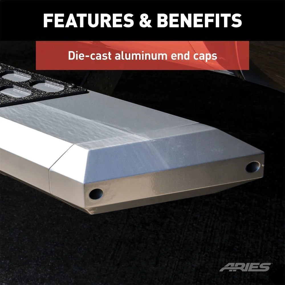 ARIES AdvantEDGE 5-1/2" x 75" Chrome Aluminum Side Bars 2555002 fits Chevrolet / GMC - Additional View 7