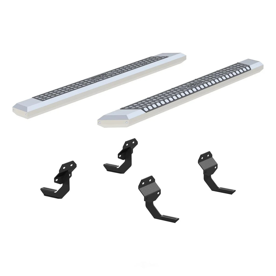ARIES AdvantEDGE 5-1/2" x 75" Chrome Aluminum Side Bars 2555012 fits Ford F150 - Side View