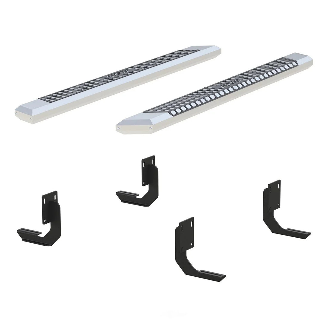 ARIES AdvantEDGE 5-1/2" x 75" Chrome Aluminum Side Bars 2555014 fits Ford F-250 - Side View