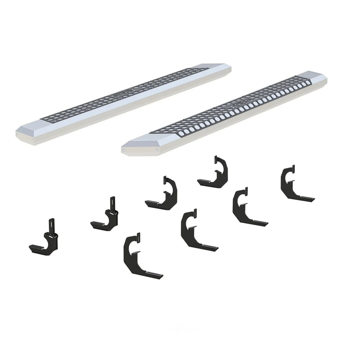ARIES AdvantEDGE 5-1/2" x 75" Chrome Aluminum Side Bars 2555021 fits 2007-2019 GMC Sierra 2500 Hd - Side View