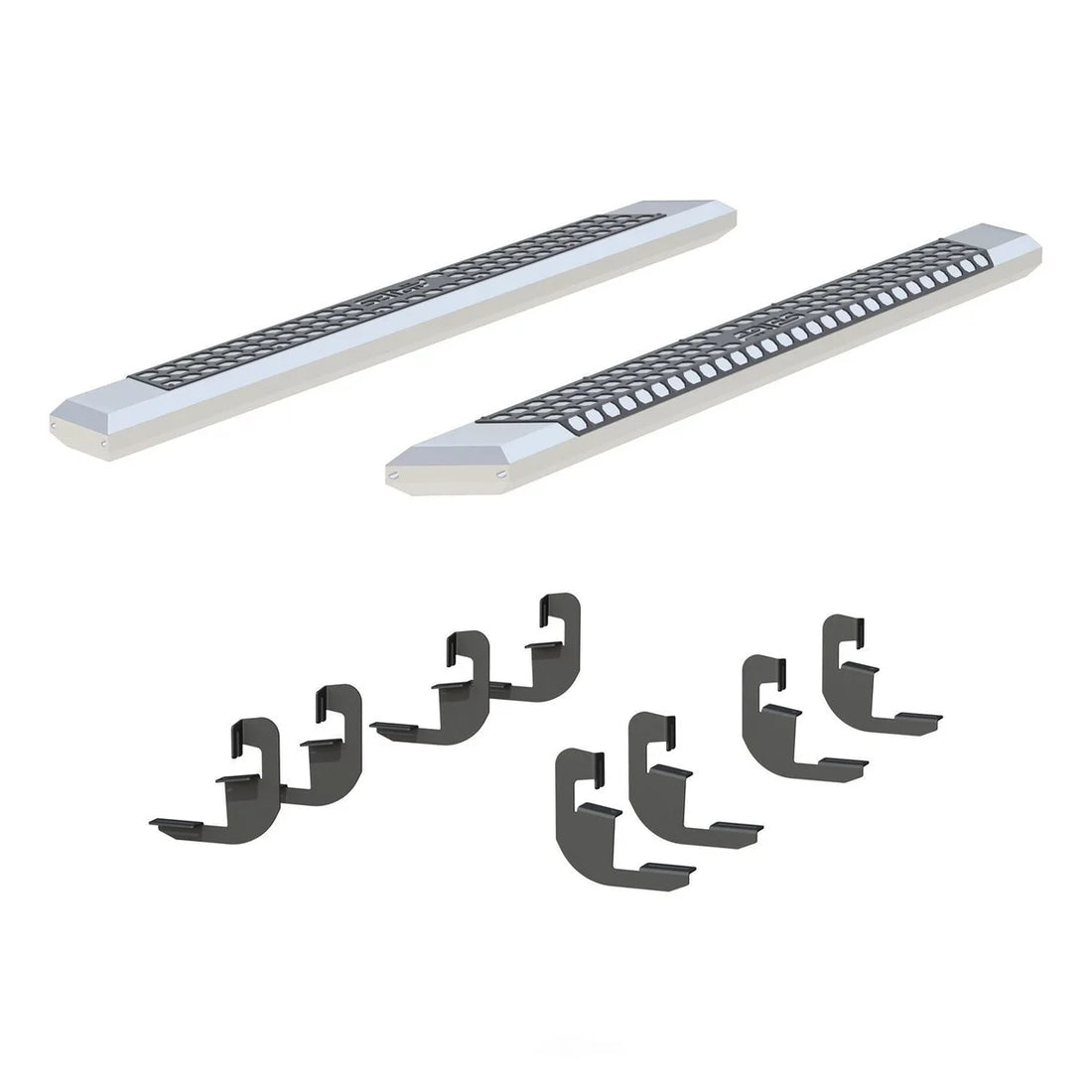 ARIES AdvantEDGE 5-1/2" x 75" Chrome Aluminum Side Bars 2555051 fits Silverado / Sierra CREW - Additional View 5