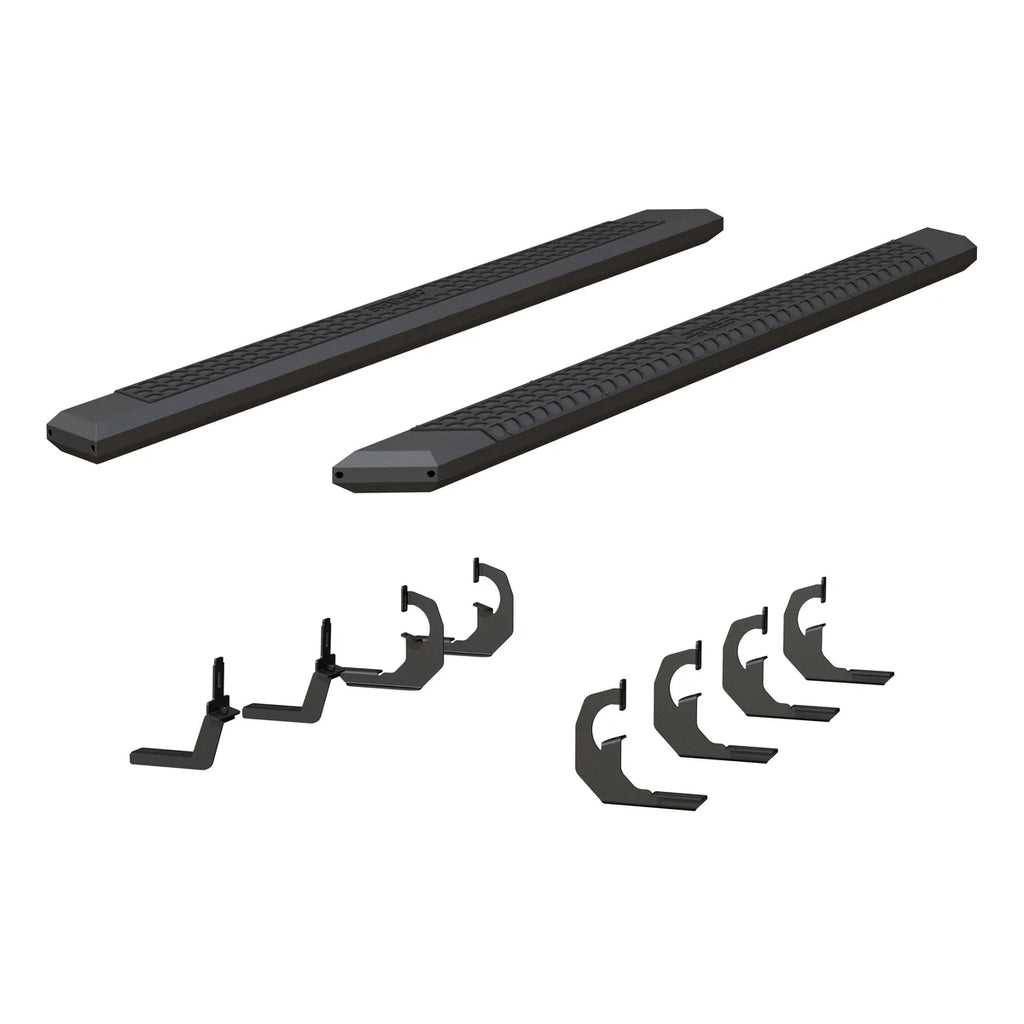 ARIES AdvantEDGE 5-1/2" x 91" Black Aluminum Side Bars 2556046 fits Silverado / Sierra - Main Product View