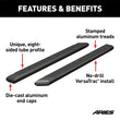 Load image into Gallery viewer, ARIES AdvantEDGE 5-1/2" x 91" Black Aluminum Side Bars (No Brackets) 2055991 - Additional View 6