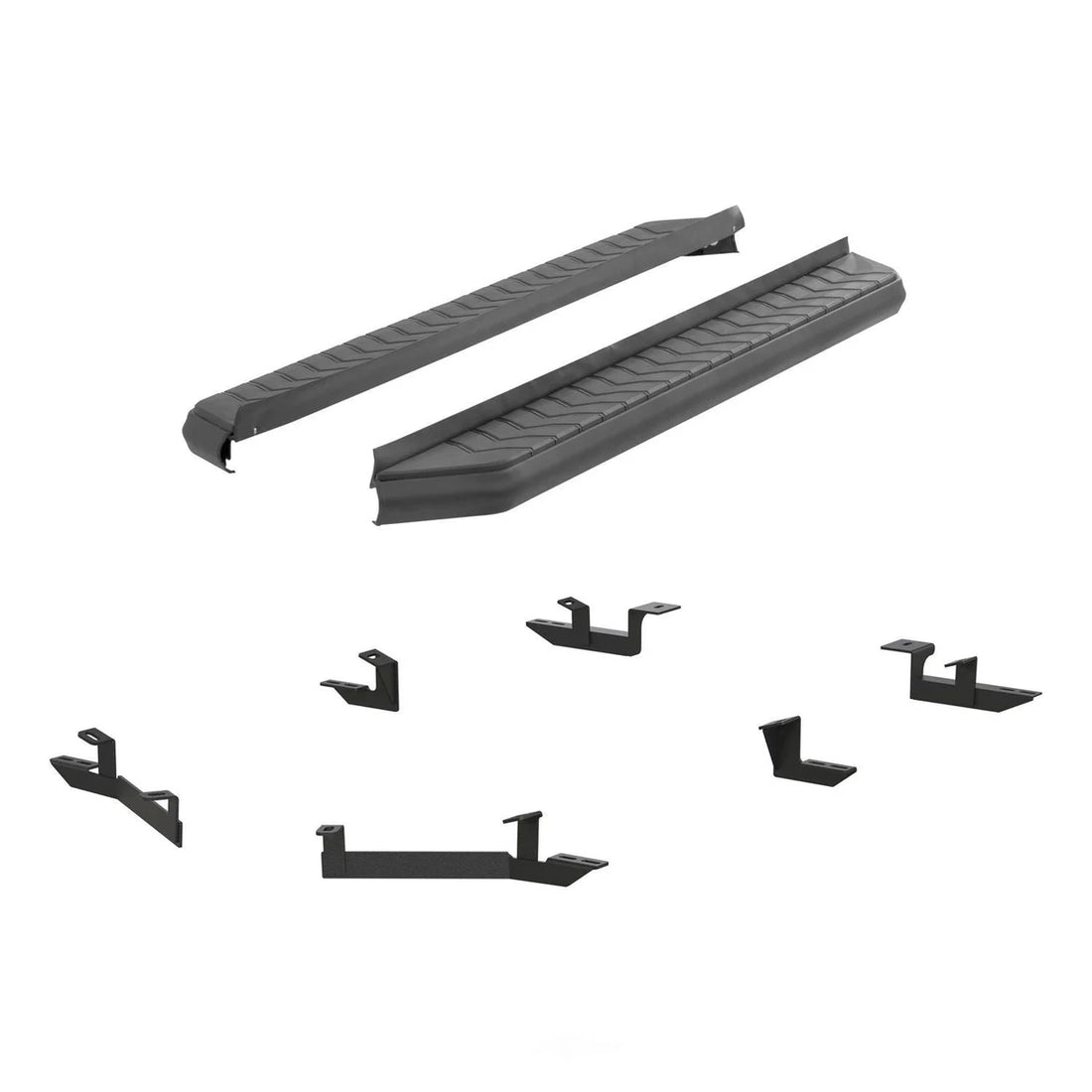 ARIES AeroTread 5" x 70" Black Stainless Running Boards 2061015 fits Toyota Highlander - Side View