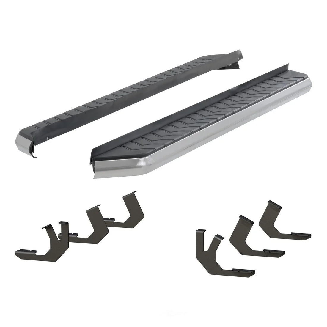 ARIES AeroTread 5" x 70" Polished Stainless Running Boards 2051025 fits Toyota 4RUNNER - Side View