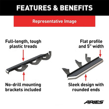 Load image into Gallery viewer, ARIES AeroTread 5" x 70" Polished Stainless Running Boards 2051025 fits Toyota 4RUNNER - Installation View
