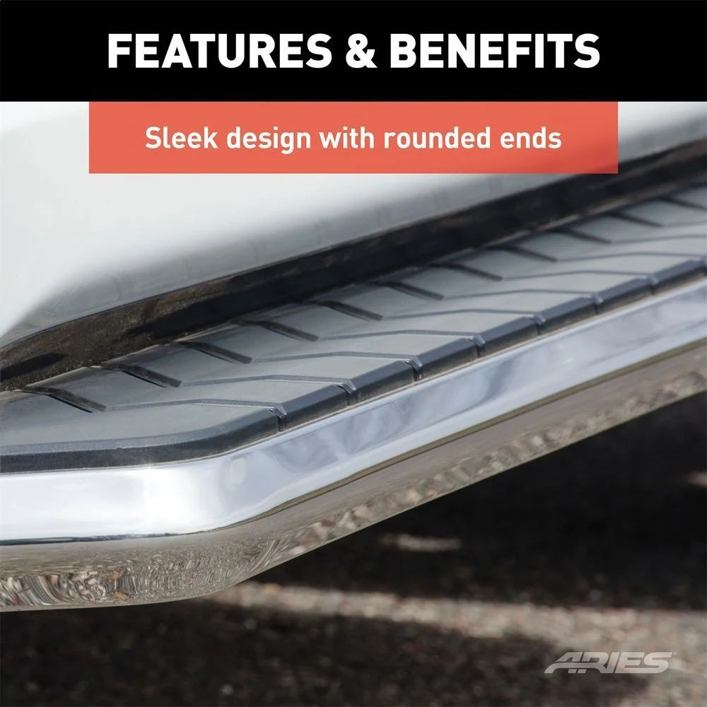 ARIES AeroTread 5" x 70" Polished Stainless Running Boards 2051025 fits Toyota 4RUNNER - Additional View 5