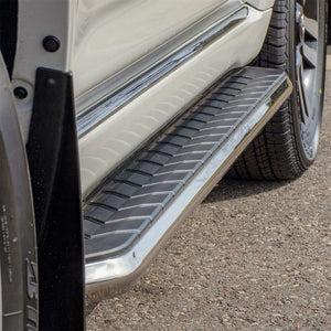 ARIES AeroTread 5" x 70" Polished Stainless Running Boards 2051032 fits Jeep Cherokee - Installation View