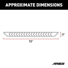 Load image into Gallery viewer, ARIES AeroTread 5" x 73" Black Stainless Running Boards 2061041 fits Chevrolet Blazer - Back View