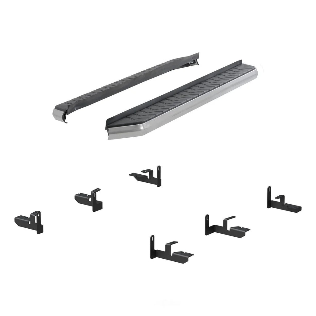ARIES AeroTread 5" x 73" Polished Stainless Running Boards 2051038 fits Nissan Pathfinder - Side View
