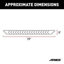 Load image into Gallery viewer, ARIES AeroTread 5" x 73" Polished Stainless Running Boards 2051038 fits Nissan Pathfinder - Back View