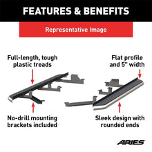 Load image into Gallery viewer, ARIES AeroTread 5" x 73" Polished Stainless Running Boards 2051038 fits Nissan Pathfinder - Installation View