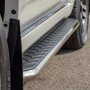 ARIES AeroTread 5" x 73" Polished Stainless Running Boards 2051041 fits Chevrolet Blazer - Installation View