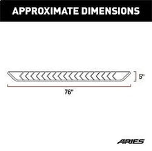 Load image into Gallery viewer, ARIES AeroTread 5" x 76" Black Stainless Running Boards, Select Traverse, Acadia 2061020 fits 2007-2012 GMC Acadia / 2007-...