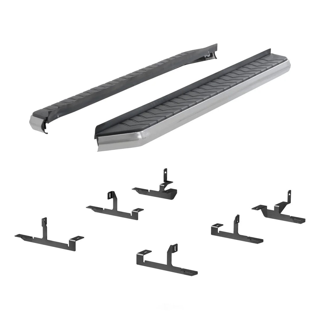 ARIES AeroTread 5" x 76" Polished Stainless Running Boards 2051030 fits Buick Enclave / Chevrolet Traverse - Side View