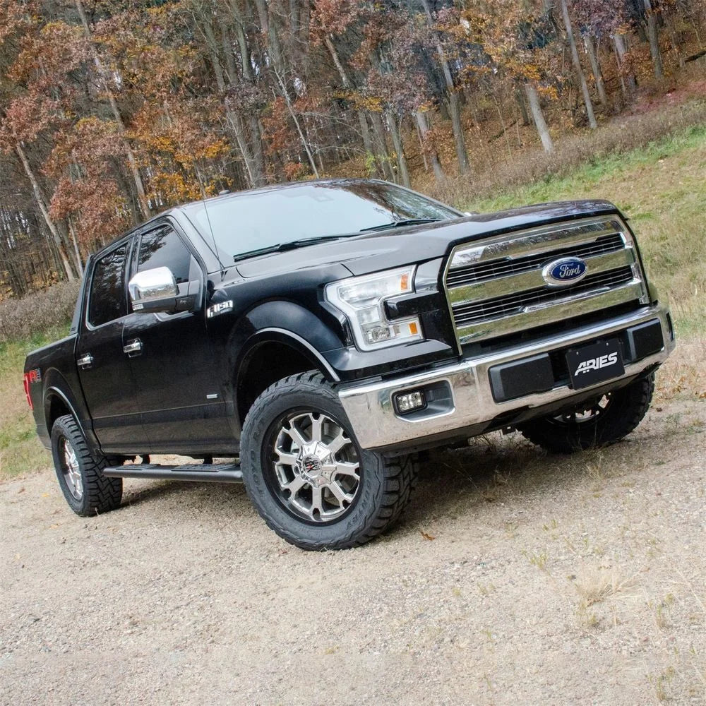 ARIES AscentStep 5-1/2" x 75" Black Steel Running Boards 2558008 fits 2004-2014 Ford F-150 - Additional View 9