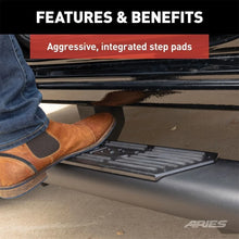 Load image into Gallery viewer, ARIES AscentStep 5-1/2" x 75" Black Steel Running Boards 2558051 fits Chevrolet Silverado / GMC Sierra - Additional View 9