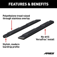 Load image into Gallery viewer, ARIES AscentStep 5-1/2" x 85" Black Steel Running Boards (No Brackets) 2057985 fits 2004-2014 Ford F-150 FX4 / 2017-2018 H...
